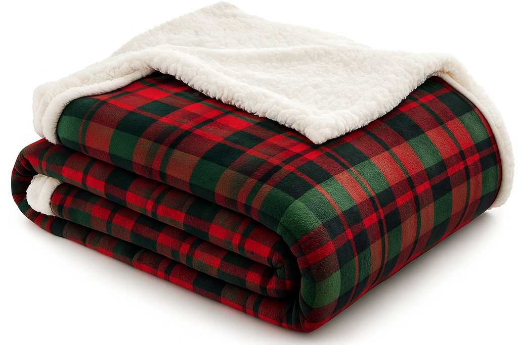 Soft Christmas Sherpa Blanket – 220 × 200 cm