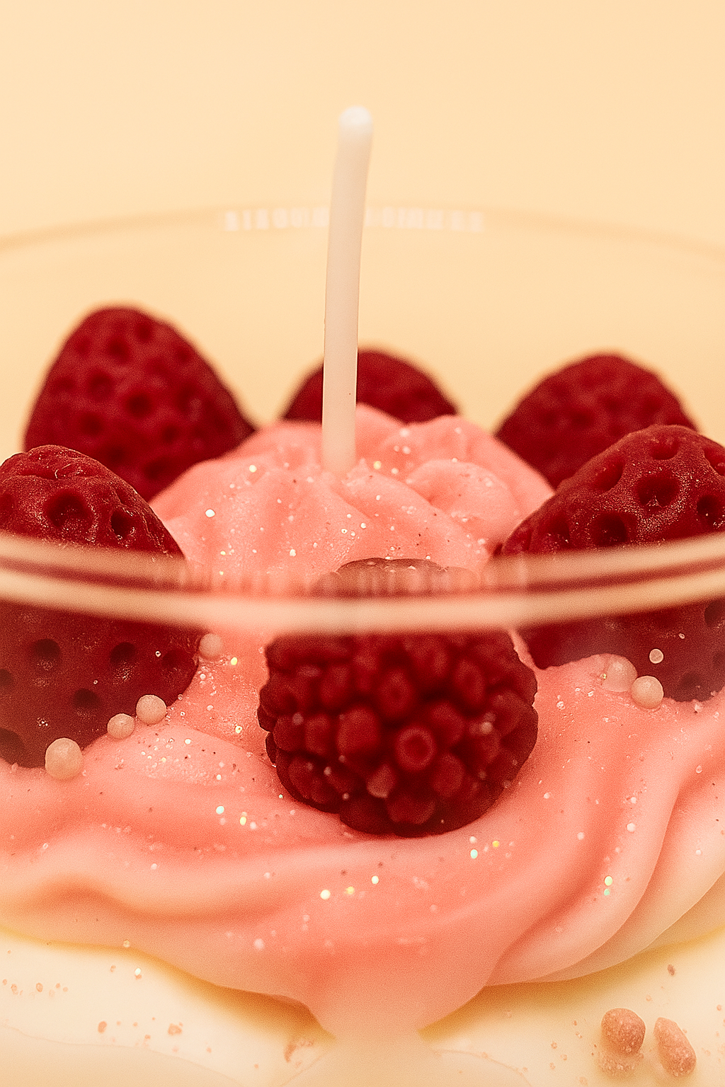 Decorational Strawberry Cheesecake Candle