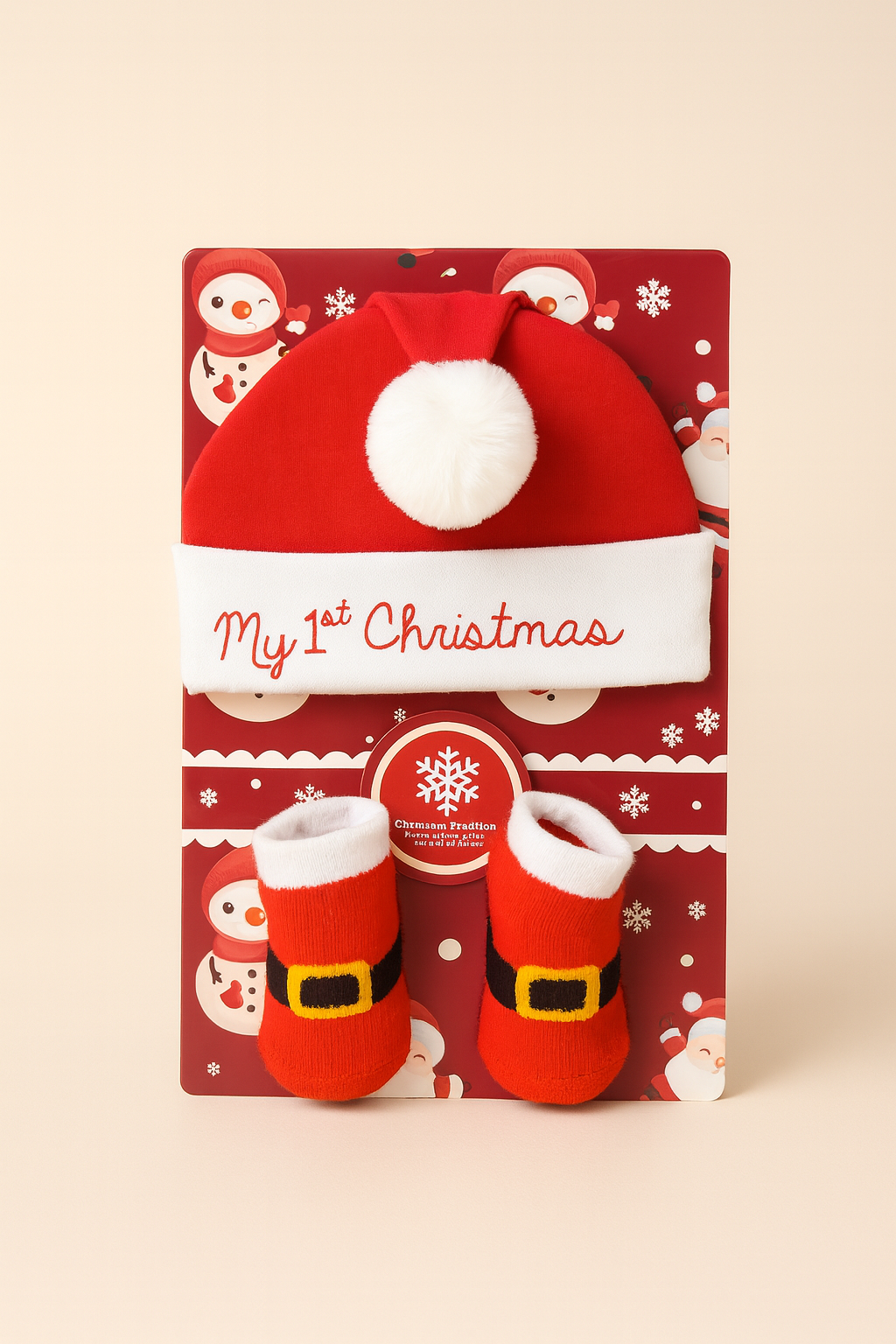 My 1st Christmas Baby Hat & Socks Gift Set 6–24 months